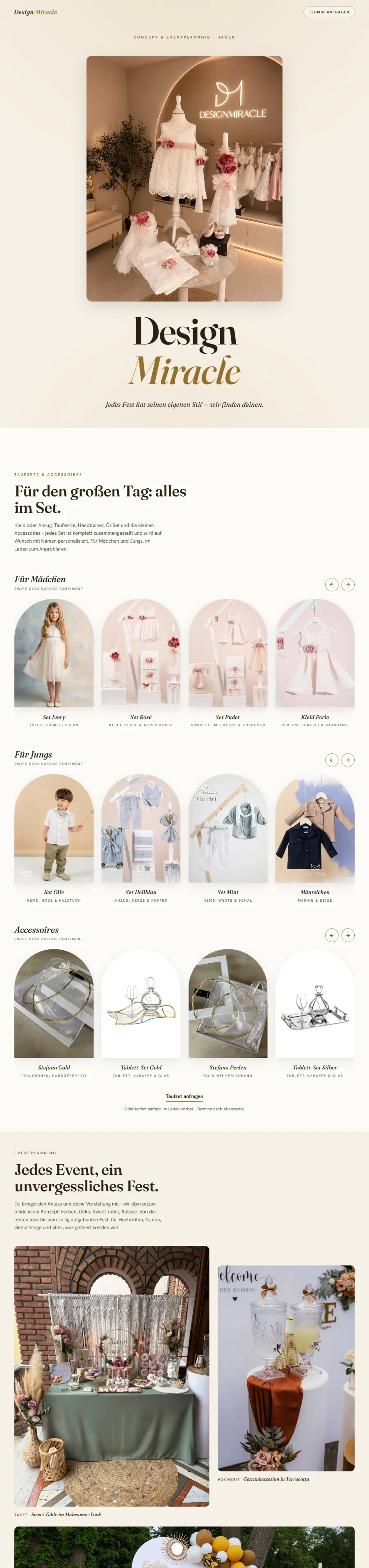 Startseite von Design Miracle